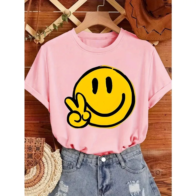 Pure Cotton Breathable Children's T-shirt 2026 Summer New Geometric Smiling Face Print Casual Parent-child Outfit Short Sleeved
Pure Cotton Breathable Children's T-shirt 2026 Summer New Geometric Smiling Face Print Casual Parent-child Outfit Short Sleeved