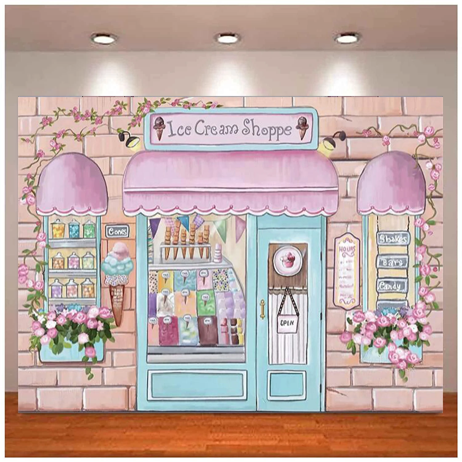 Ice Cream Shop Photography Backdrop Pink Flower Sweet Candy Background Birthday Party Decoration Baby Kids Photo Shoot Studio
Ice Cream Shop Photography Backdrop Pink Flower Sweet Candy Background Birthday Party Decoration Baby Kids Photo Shoot Studio