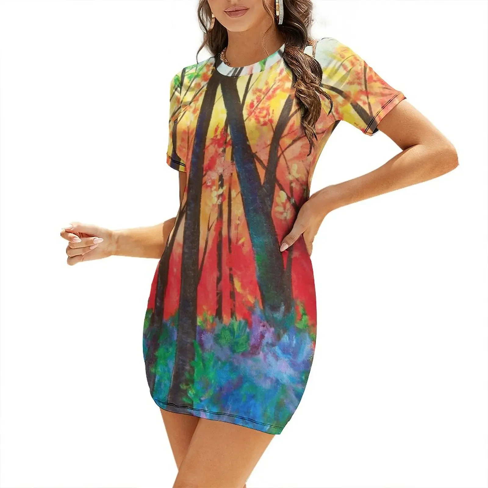 Color Snap Short-Sleeved Dress summer dresses evening dresses ladies evening dress ladies dresses ladies 2025 summer Dress
Color Snap Short-Sleeved Dress summer dresses evening dresses ladies evening dress ladies dresses ladies 2025 summer Dress