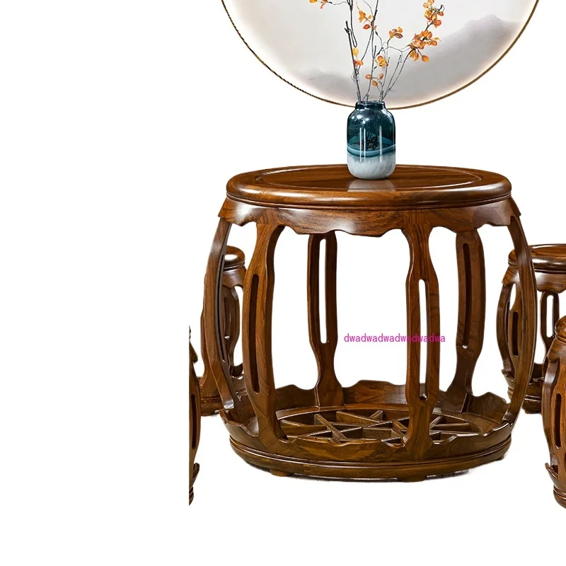 New Chinese ebony wood, pure solid wood, round stool, dining table stool
New Chinese ebony wood, pure solid wood, round stool, dining table stool