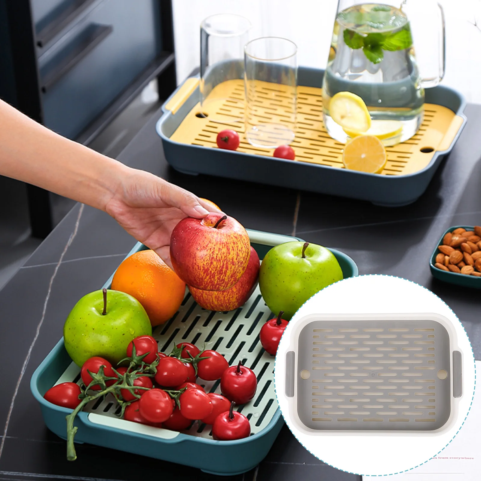 Draining Plate Tray PP Food Cleaning Portable Kitchen Storage Filter Trays Bowl Drainer Dishes Board
Draining Plate Tray PP Food Cleaning Portable Kitchen Storage Filter Trays Bowl Drainer Dishes Board