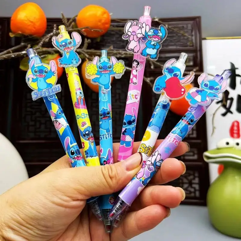 Новый Disney Stitch 12/24/48 шт., черная гелевая ручка, пресс, мультяшная нашивка, 0,5 мм, канцелярские принадлежности, студенческая подпись, ручка, инструмент для письма, каваи, подарок
Новый Disney Stitch 12/24/48 шт., черная гелевая ручка, пресс, мультяшная нашивка, 0,5 мм, канцелярские принадлежности, студенческая подпись, ручка, инструмент для письма, каваи, подарок