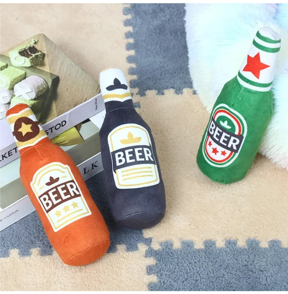 Plush Dog Toys Beer Bottle Shaped Small Large Dogs Bite-Resistant Clean Teeth Chew Toy Pets Squeaky Interactive Playing Supplies
Plush Dog Toys Beer Bottle Shaped Small Large Dogs Bite-Resistant Clean Teeth Chew Toy Pets Squeaky Interactive Playing Supplies