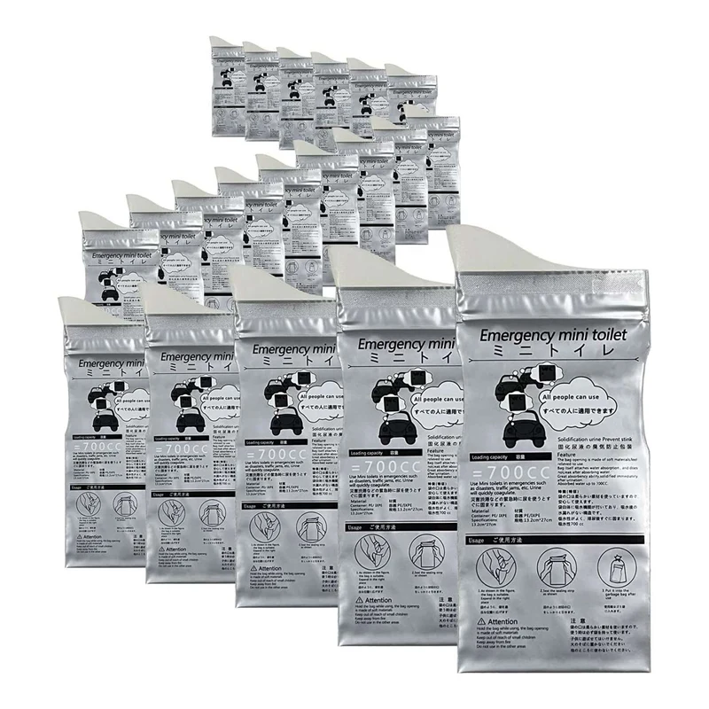40Pcs Disposable Urinal Bags,700ML Emergency Mini Toilet For Camping Road Trip Jam, Urine Bag Pee Bags Travel Urinals
40Pcs Disposable Urinal Bags,700ML Emergency Mini Toilet For Camping Road Trip Jam, Urine Bag Pee Bags Travel Urinals