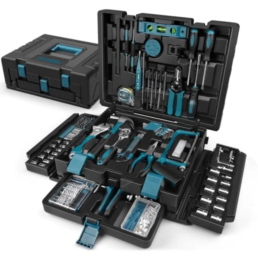 Sundpey 379-PCs Home Tool Kit - Portable Complete Household and Auto Repair Tool Set - Hand General Basic Tool Box Storage Case
Sundpey 379-PCs Home Tool Kit - Portable Complete Household and Auto Repair Tool Set - Hand General Basic Tool Box Storage Case