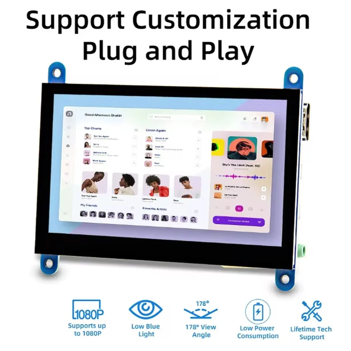 4.3inch LCD Display 800x480 Capacitive Touch Screen for 5 4B 3B 3B 2B B+ B 3A+ A+ Zero W Zero
4.3inch LCD Display 800x480 Capacitive Touch Screen for 5 4B 3B 3B 2B B+ B 3A+ A+ Zero W Zero