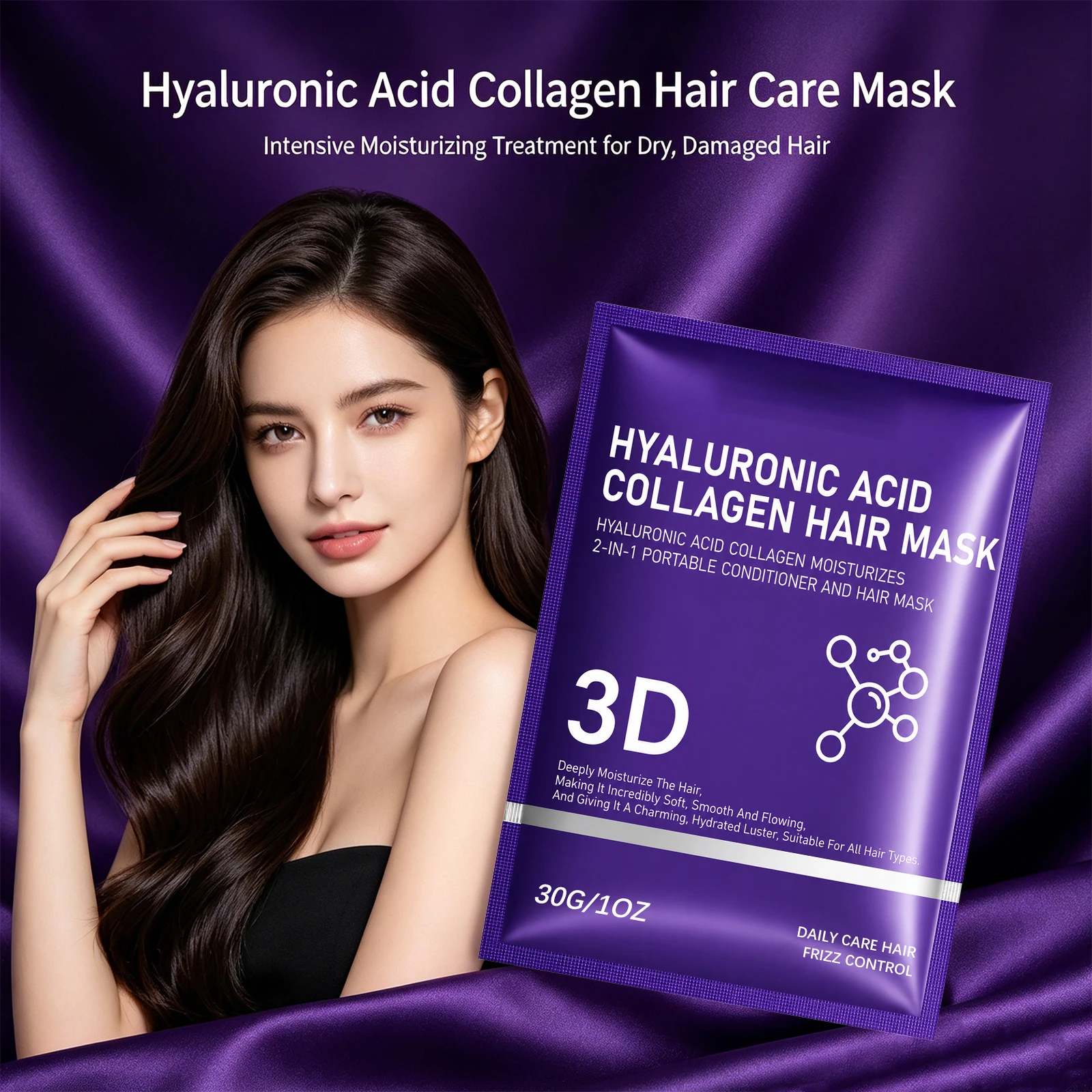 Hyaluronic Acid Collagen Hair Mask for Dry Damaged Hair,Deep Moisturizing Frizz Control Smooth Hydrating Restore Shine Hair Care
Hyaluronic Acid Collagen Hair Mask for Dry Damaged Hair,Deep Moisturizing Frizz Control Smooth Hydrating Restore Shine Hair Care
