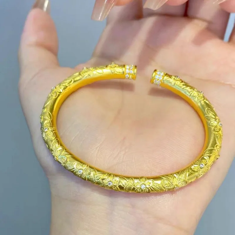 Yellow Dot Diamond Cherry Blossom Bracelet Open Ancient Craft Heritage Petal Bracelet Vietnamese Sand Temperament Hand Jewelry W
Yellow Dot Diamond Cherry Blossom Bracelet Open Ancient Craft Heritage Petal Bracelet Vietnamese Sand Temperament Hand Jewelry W