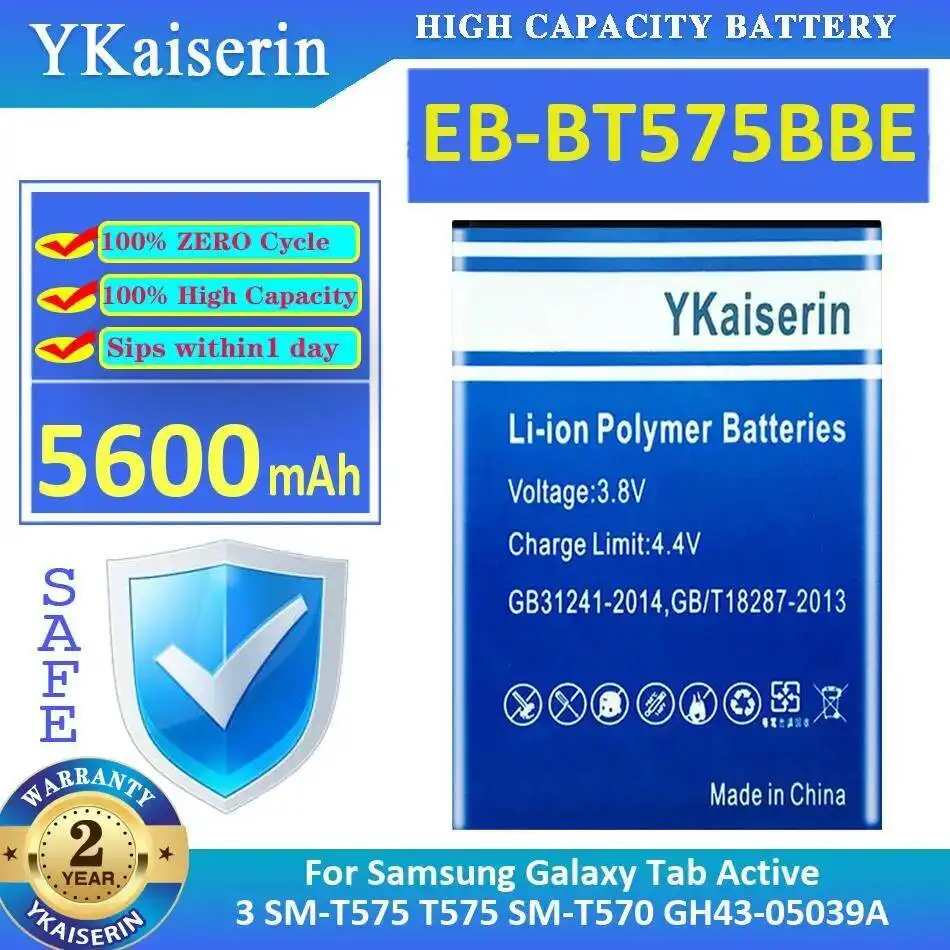 EB-BT575BBE Аккумулятор для планшета 5600 мАч для Samsung Galaxy Tab Active 3 SM-T575 T575 SM-T570 GH43-05039A Длительный срок службы
EB-BT575BBE Аккумулятор для планшета 5600 мАч для Samsung Galaxy Tab Active 3 SM-T575 T575 SM-T570 GH43-05039A Длительный срок службы