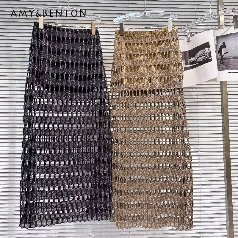 Новая элегантная женская юбка весна 2026: винтажный дизайн, ажурная вязка, эластичный пояс, универсальная трикотажная длинная юбка для женщин
Новая элегантная женская юбка весна 2026: винтажный дизайн, ажурная вязка, эластичный пояс, универсальная трикотажная длинная юбка для женщин