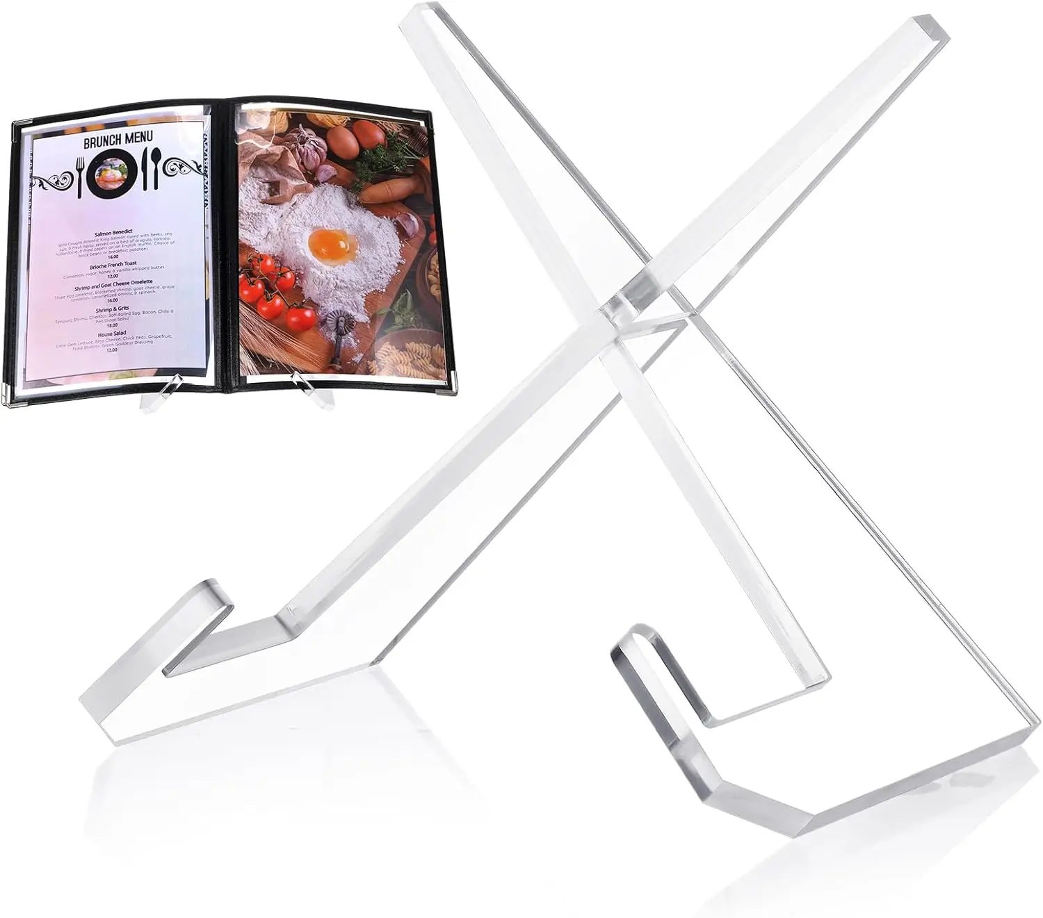 Acrylic Cookbook Stand for Kitchen Counter, Recipe Book Holder, Multifunctional Display Tabletop Decor, 6.5x8.5 Inches Clear
Acrylic Cookbook Stand for Kitchen Counter, Recipe Book Holder, Multifunctional Display Tabletop Decor, 6.5x8.5 Inches Clear