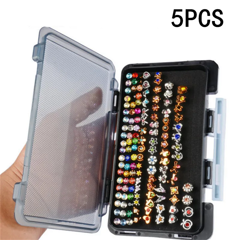 Portable 1/2/5PCS Earring Storage Box Small Jewelry Organizer with Sponge Holes Earrings Studs Display Case for Jewelry Storage
Portable 1/2/5PCS Earring Storage Box Small Jewelry Organizer with Sponge Holes Earrings Studs Display Case for Jewelry Storage