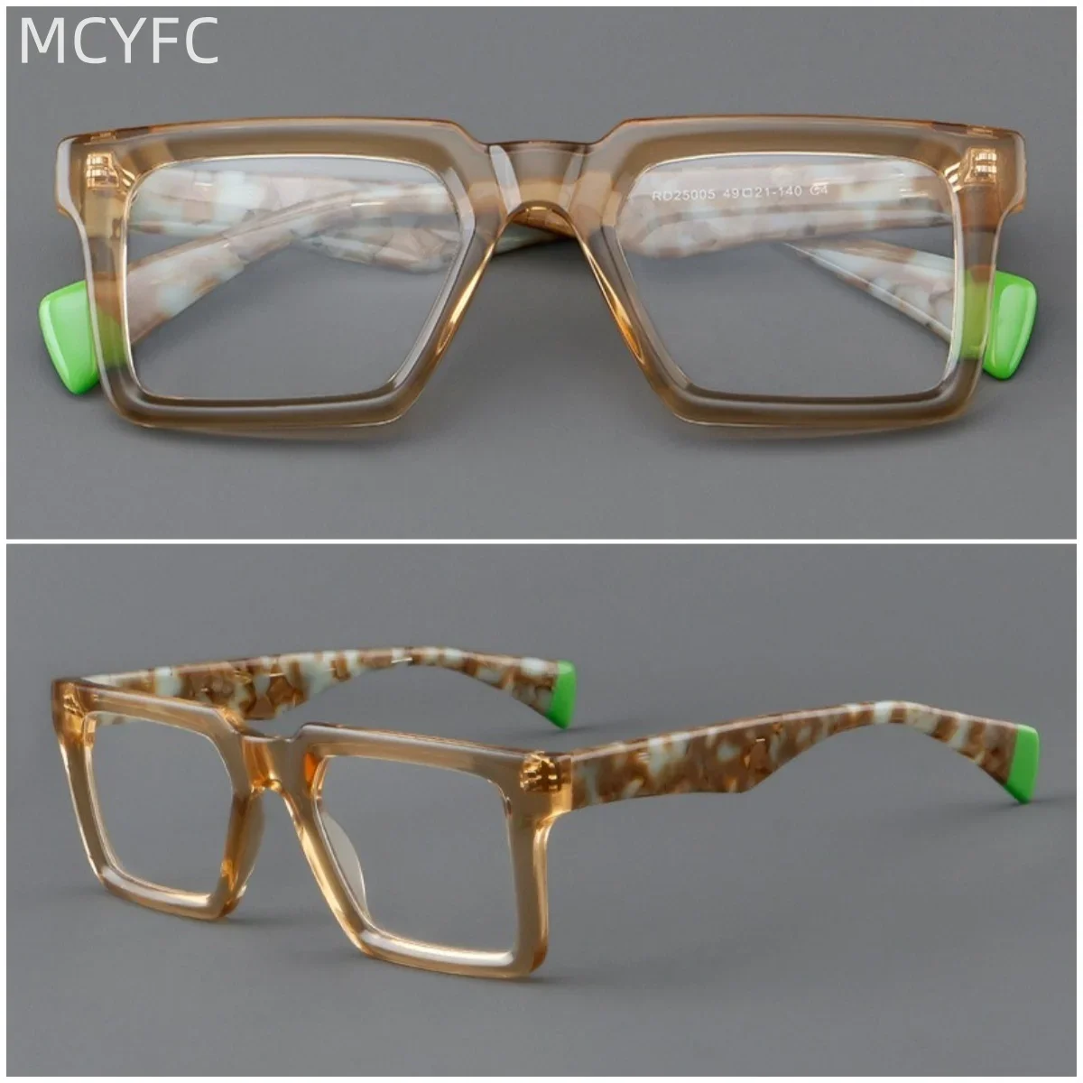 MCYFC Square Acetate Glasses Frame for Women and Men Hand Made Optical Prescription Eyeglasses Frames Vintage Eyewear for Man
MCYFC Square Acetate Glasses Frame for Women and Men Hand Made Optical Prescription Eyeglasses Frames Vintage Eyewear for Man