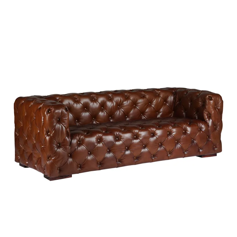 American light luxury industrial style sofa retro pull buckle reception leather sofa homestay small apartment living room
American light luxury industrial style sofa retro pull buckle reception leather sofa homestay small apartment living room