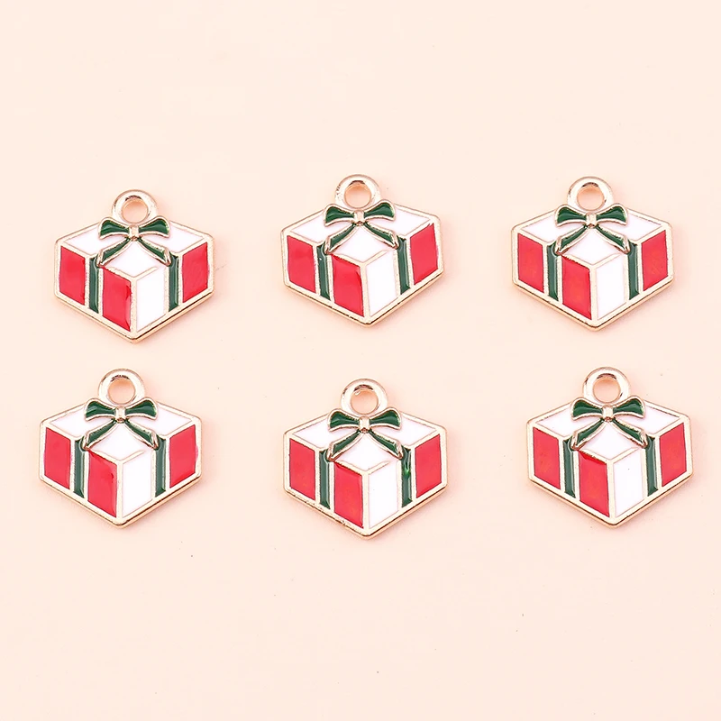 20pcs 15x15mm Cute Enamel Christmas Gift Box Charms Pendants for Jewelry Making New Year DIY Earrings Necklaces Accessories Gift
20pcs 15x15mm Cute Enamel Christmas Gift Box Charms Pendants for Jewelry Making New Year DIY Earrings Necklaces Accessories Gift