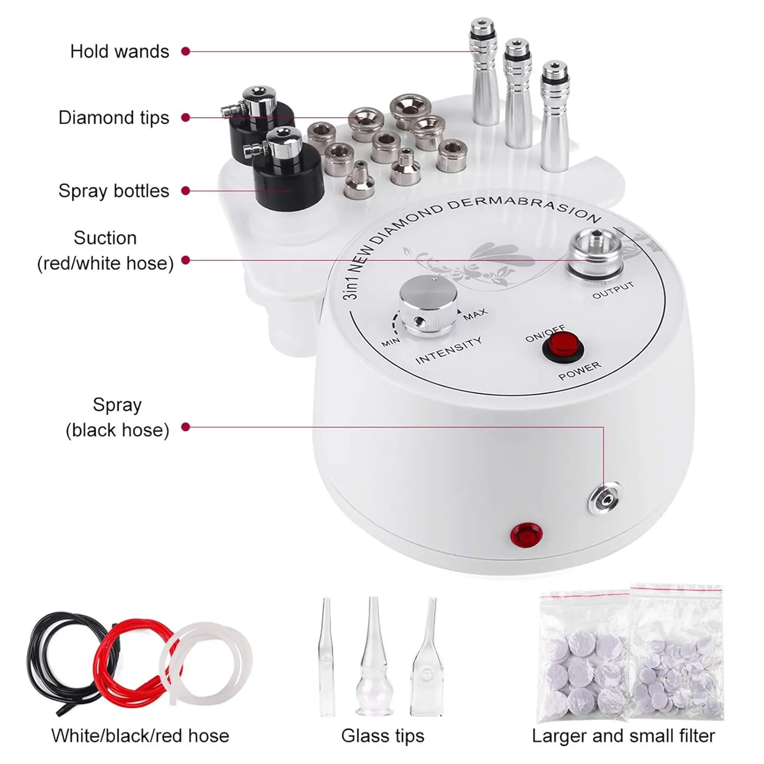 New Diamond Microdermabrasion Beauty Machine Vacuum Suction Spray Moisten Exfoliate Skin Peeling Anti Aging Facial Skincare Tool
New Diamond Microdermabrasion Beauty Machine Vacuum Suction Spray Moisten Exfoliate Skin Peeling Anti Aging Facial Skincare Tool