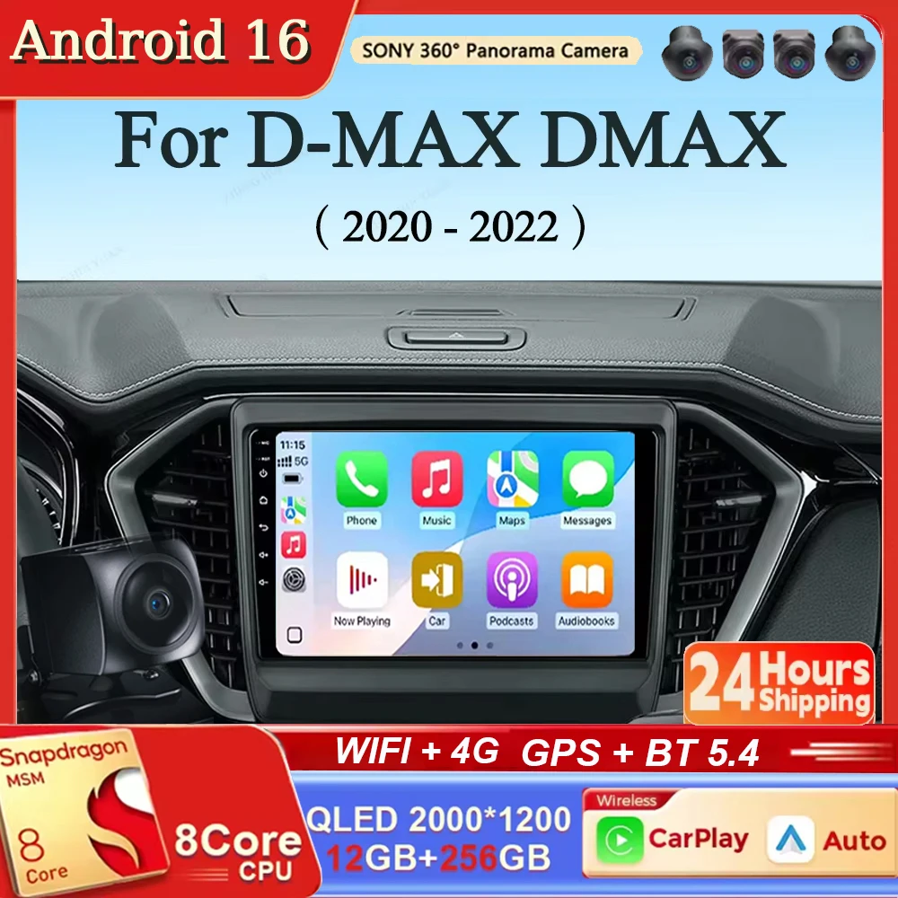 For Isuzu D-MAX DMAX 2020 2021 2022 Android 16 Carplay&Auto Car Radio Navigation Multimedia Stereo Player BT QLED GPS WIFI 4G
For Isuzu D-MAX DMAX 2020 2021 2022 Android 16 Carplay&Auto Car Radio Navigation Multimedia Stereo Player BT QLED GPS WIFI 4G