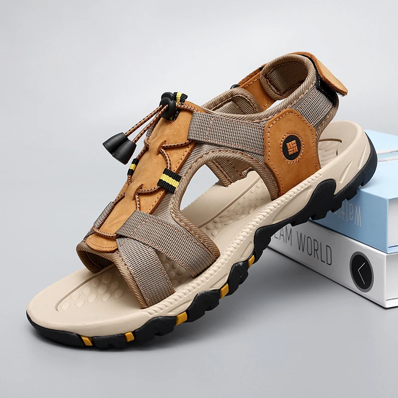 Sandals men's tide summer new style leather toe cap outdoor leisure sports hollow sandals beach shoes
Sandals men's tide summer new style leather toe cap outdoor leisure sports hollow sandals beach shoes