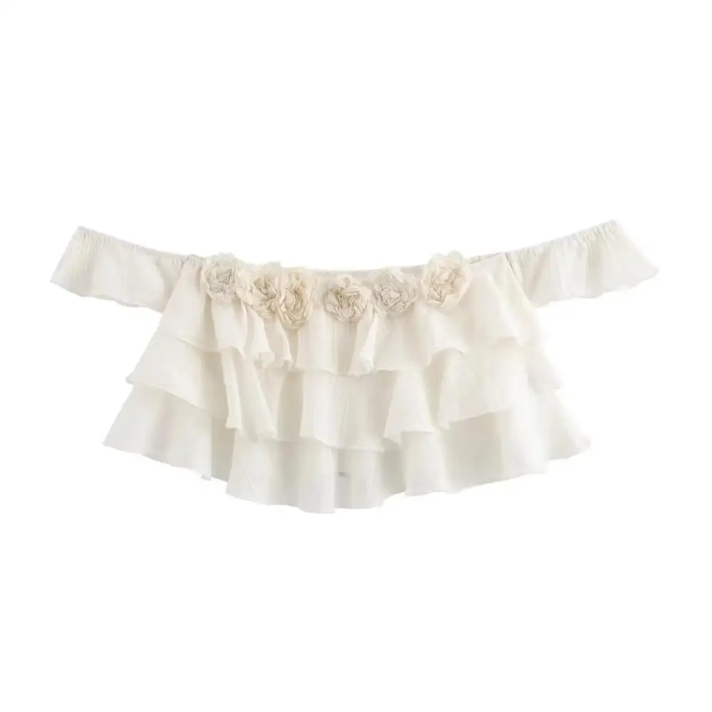 Women's Embossed Floral Sheer Blouse Sexy Cotton Lace Slim Fit Ultra Short Tank Top Summer Fashion Ruffled Pullover Vest
Women's Embossed Floral Sheer Blouse Sexy Cotton Lace Slim Fit Ultra Short Tank Top Summer Fashion Ruffled Pullover Vest