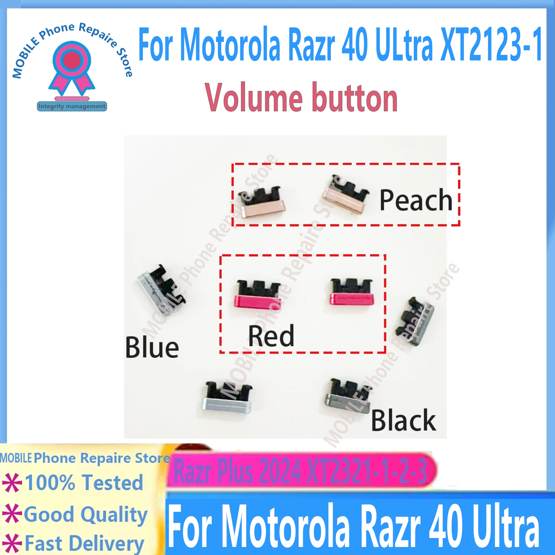 Для Motorola Razr 40 Ultra XT2321 клавиши регулировки громкости, боковые кнопки, рамка корпуса, оригинальная замена
Для Motorola Razr 40 Ultra XT2321 клавиши регулировки громкости, боковые кнопки, рамка корпуса, оригинальная замена