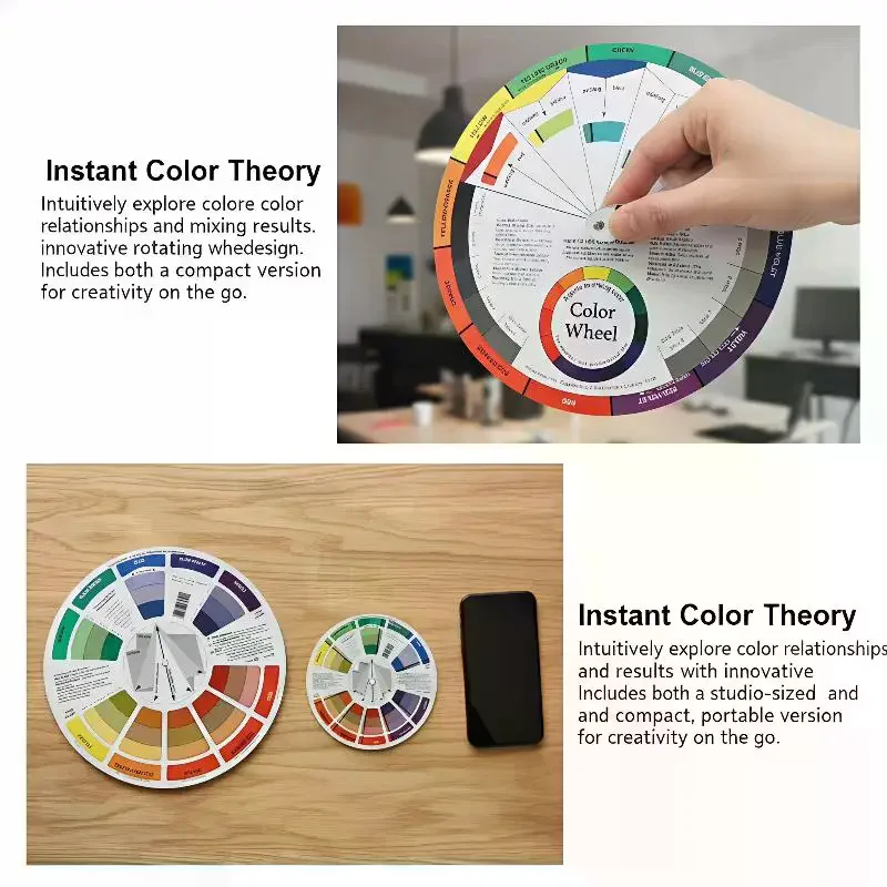 2Pcs Round Central Circle Rotates Color Paper Card Wheel Three Tier Design Mix Guide For Nails Microblading Tattoo Makeup Suppli
2Pcs Round Central Circle Rotates Color Paper Card Wheel Three Tier Design Mix Guide For Nails Microblading Tattoo Makeup Suppli