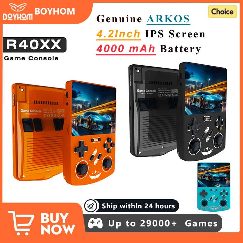 BOYHOM R40XX Retro Handheld (обновление R36S) Система Linux, классические игры, большой дисплей 4,2 дюйма, аккумулятор 4000 мАч, портативный плеер
BOYHOM R40XX Retro Handheld (обновление R36S) Система Linux, классические игры, большой дисплей 4,2 дюйма, аккумулятор 4000 мАч, портативный плеер
