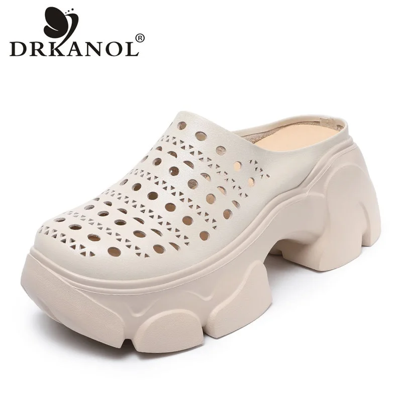DRKANOL Women Platform Slippers 2025 Summer Height Increasing 7cm Thick High Heel Hollow Slip On Genuine Leather Casual Slides
DRKANOL Women Platform Slippers 2025 Summer Height Increasing 7cm Thick High Heel Hollow Slip On Genuine Leather Casual Slides