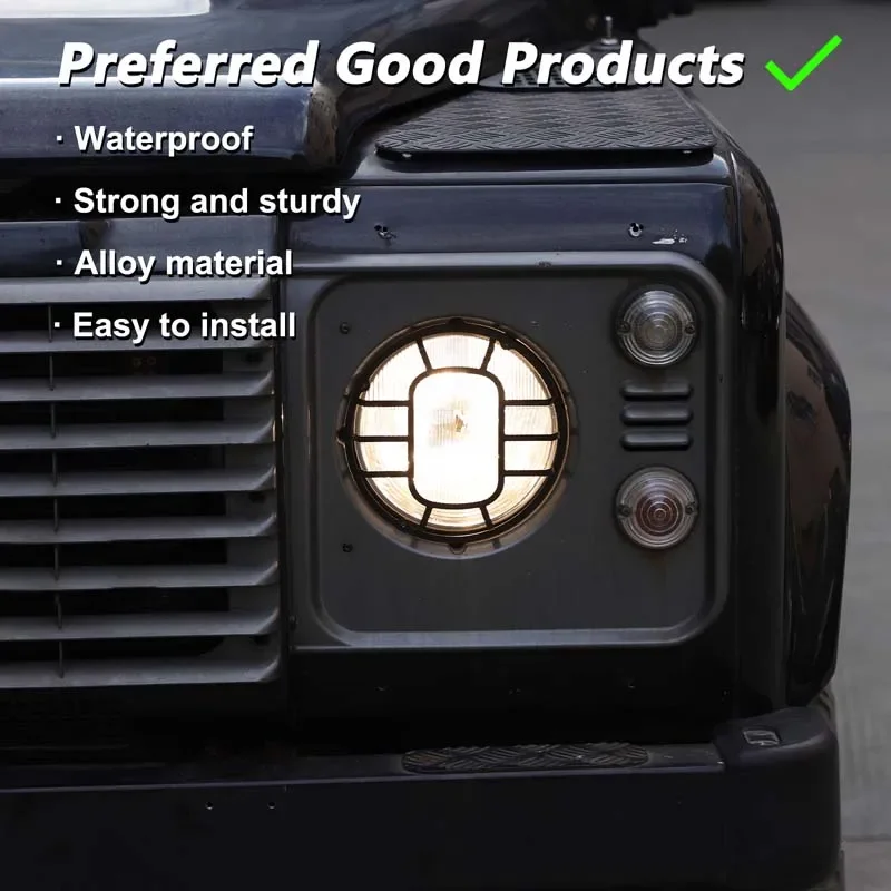 For Land Rover Defender 90 110 130 2004-2018 Carbon Steel Black Car Front Headlight Protective Cover Car Accessories
For Land Rover Defender 90 110 130 2004-2018 Carbon Steel Black Car Front Headlight Protective Cover Car Accessories