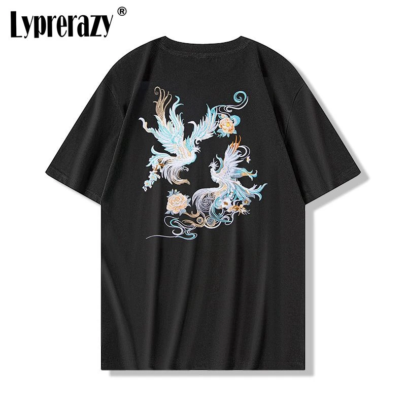 Lyprerazy New National Tide Phoenix Embroidered Short-sleeved T-shirt Chinese Style Original Loose Tops Tees
Lyprerazy New National Tide Phoenix Embroidered Short-sleeved T-shirt Chinese Style Original Loose Tops Tees