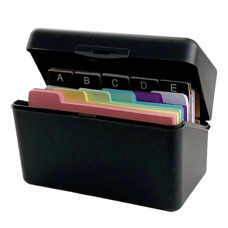 3X 5 Index Card Holder Box With 180 Tabbed Dividers, Black - Ideal For Notes, Recipes & More
3X 5 Index Card Holder Box With 180 Tabbed Dividers, Black - Ideal For Notes, Recipes & More