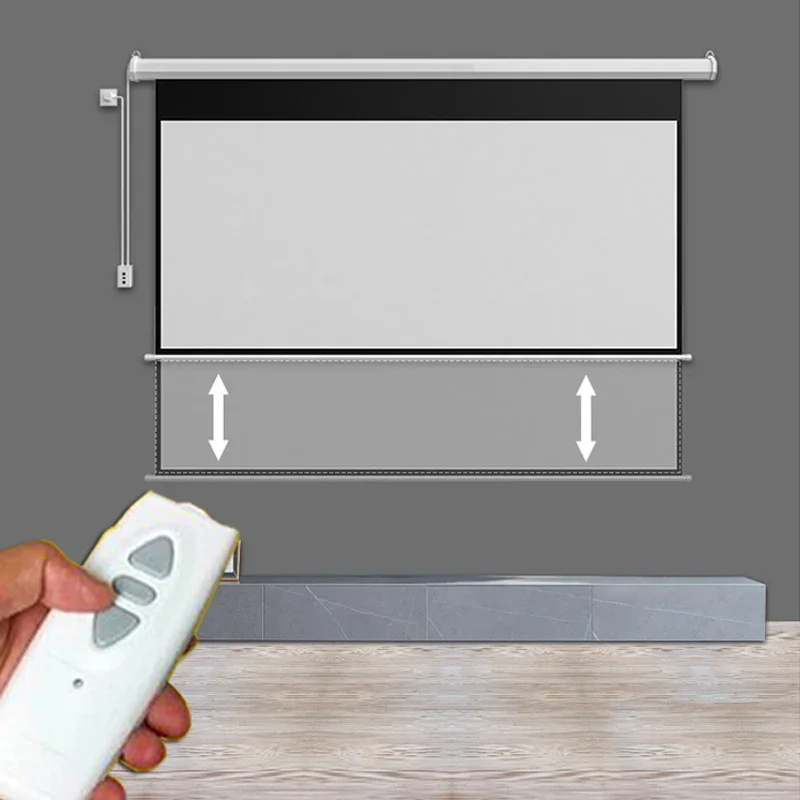 16:9 60'' Electric Motorized Projector Screen 3D HD 4K Anti Light Curtain Home Outdoor Office Portable for 3D Projectior
16:9 60'' Electric Motorized Projector Screen 3D HD 4K Anti Light Curtain Home Outdoor Office Portable for 3D Projectior