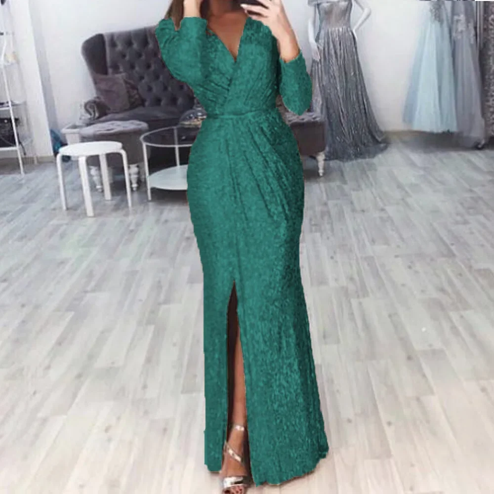 Evening Party African Dresses for Women Plus Size Glitter Long Sleeve Peplum Vestidos Africa Clothing Maxi Dress Elegant Clothes
Evening Party African Dresses for Women Plus Size Glitter Long Sleeve Peplum Vestidos Africa Clothing Maxi Dress Elegant Clothes