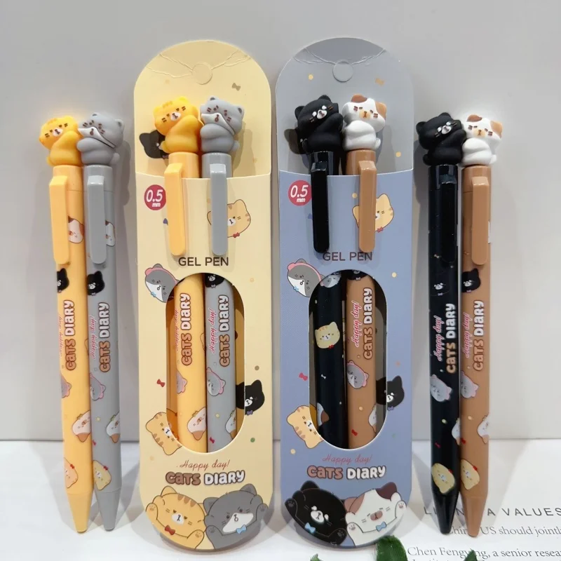 24set/lot Kawaii Cat Press Gel Pen Cute 0.5mm Black Ink Signature Pens Promotional Gift Office School Supplies
24set/lot Kawaii Cat Press Gel Pen Cute 0.5mm Black Ink Signature Pens Promotional Gift Office School Supplies