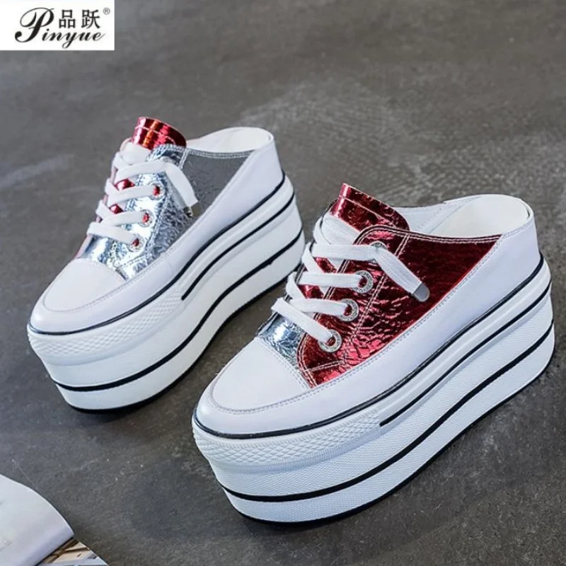 HOT SALE Women's Fashion 10cm Mules Shoes Sandals Genuine Leather Women Sneakers Slippers Summer New Luxury Casual Shoes 33-39
HOT SALE Women's Fashion 10cm Mules Shoes Sandals Genuine Leather Women Sneakers Slippers Summer New Luxury Casual Shoes 33-39