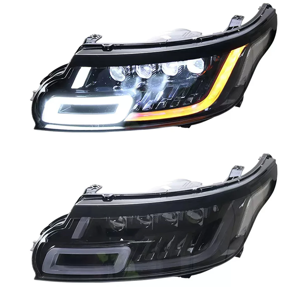Auto Lamps 4 LENS LED Front Lights Headlights Suitable for Land Rover Range Rover Sport 2014-2017.
Auto Lamps 4 LENS LED Front Lights Headlights Suitable for Land Rover Range Rover Sport 2014-2017.