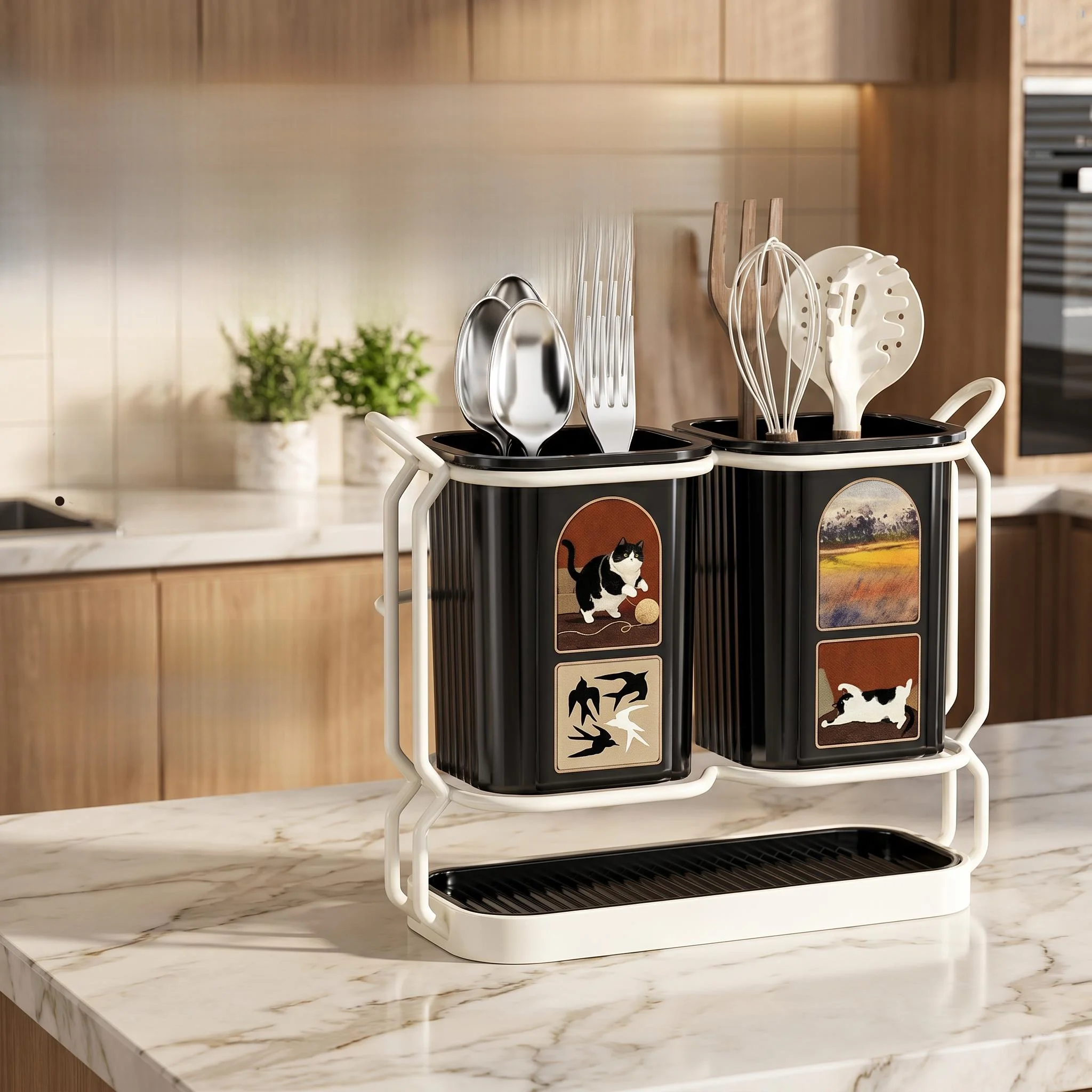 New Multi-Functional Kitchen Wall-Mounted Storage Rack Chopsticks Holder Knife Rack Integrated Chopstick Cage Storage Shelf
New Multi-Functional Kitchen Wall-Mounted Storage Rack Chopsticks Holder Knife Rack Integrated Chopstick Cage Storage Shelf
