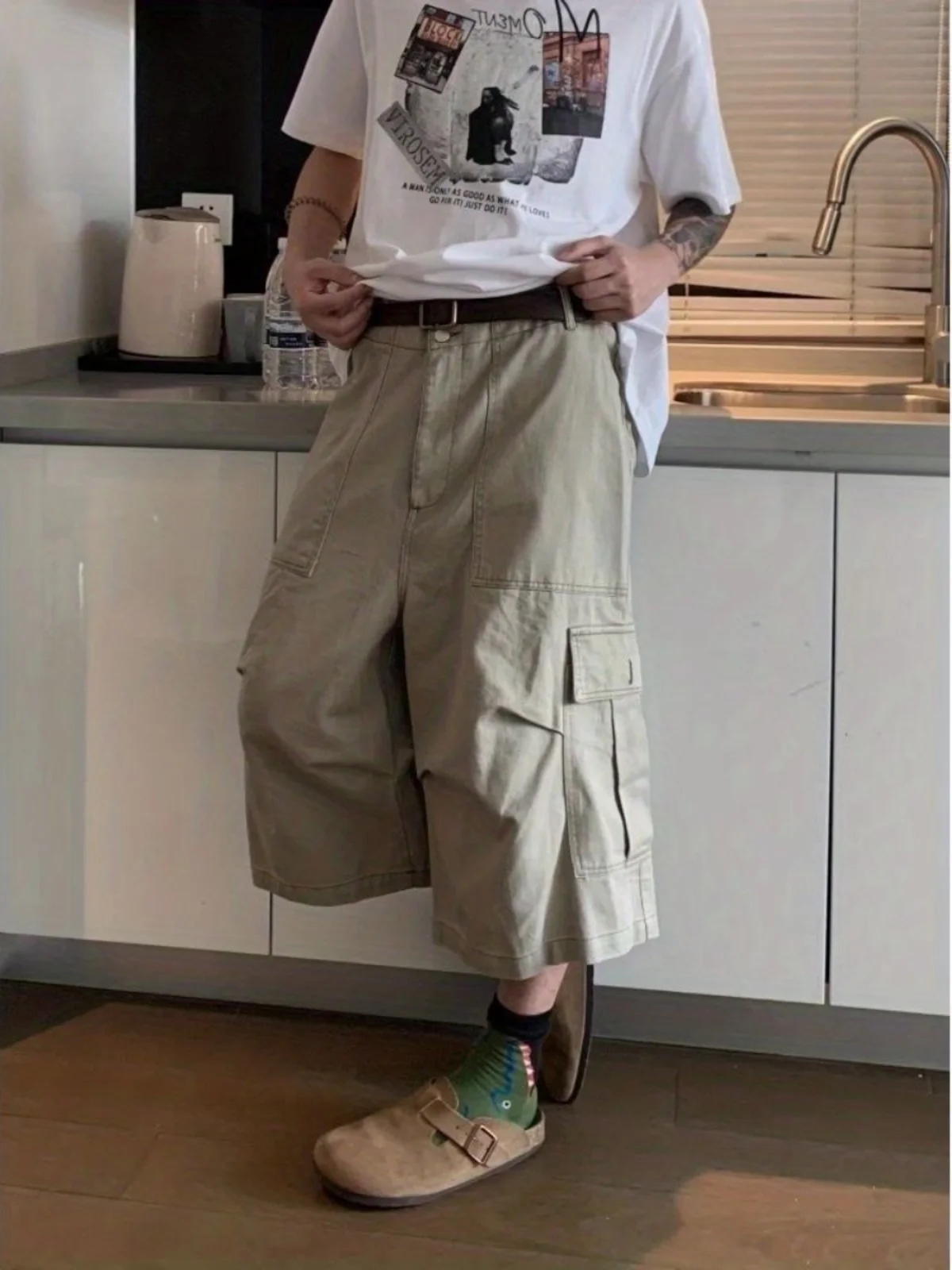 Summer Casual Loose Fit Straight Leg Workwear Pants Elastic Waist Cargo orts Youth Active Sle Seven Inch Length
Summer Casual Loose Fit Straight Leg Workwear Pants Elastic Waist Cargo orts Youth Active Sle Seven Inch Length