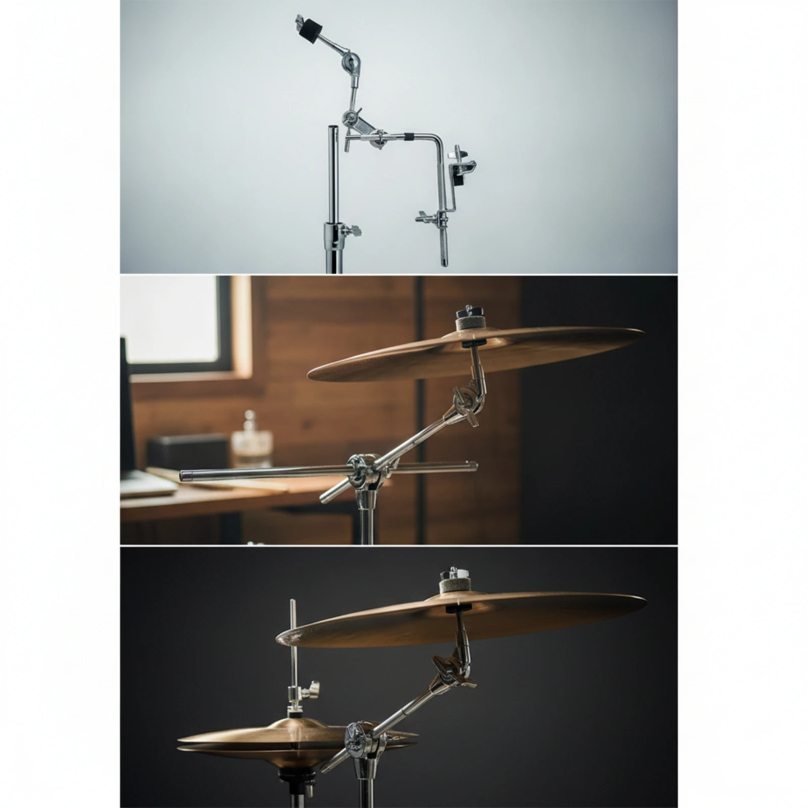 Cymbal Extendable Arm with Clamp Easy to Adjust Cymbal Extendable Extension Arm Drum Extension Bracket Stable Universal