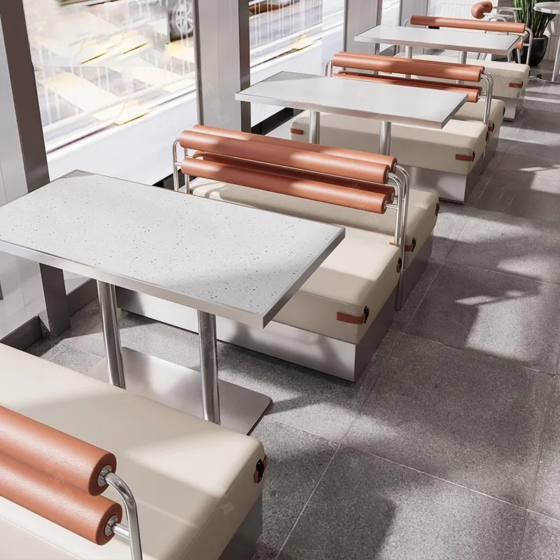 Indoor furniture tea shop commercial stainless steel card seat sofa theme restaurant hotel hot pot shop table and chair com
Indoor furniture tea shop commercial stainless steel card seat sofa theme restaurant hotel hot pot shop table and chair com