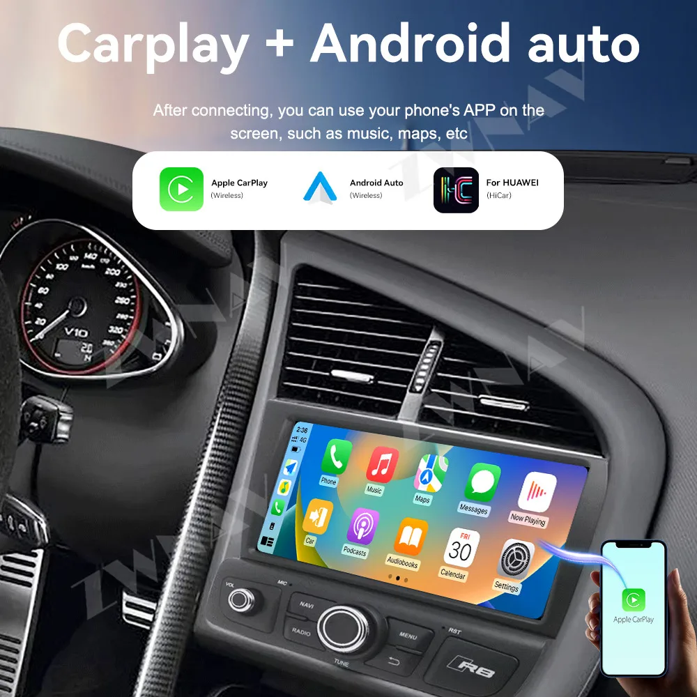 Carplay Smart Screen Car Radio For Audi R8 2007-2015 Android Auto GPS Navigation Multimedia Stereo Receiver IPS Head Unit
Carplay Smart Screen Car Radio For Audi R8 2007-2015 Android Auto GPS Navigation Multimedia Stereo Receiver IPS Head Unit