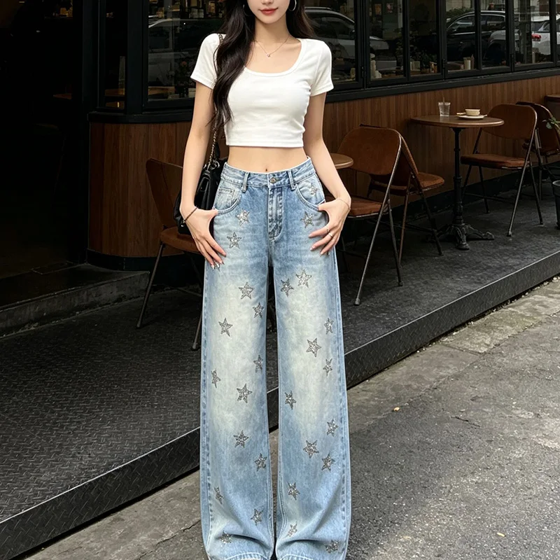 Women's Jeans 2026 New Fashion Casual Retro High Waist Wide Leg Pants Elegant Women's Pants
Women's Jeans 2026 New Fashion Casual Retro High Waist Wide Leg Pants Elegant Women's Pants