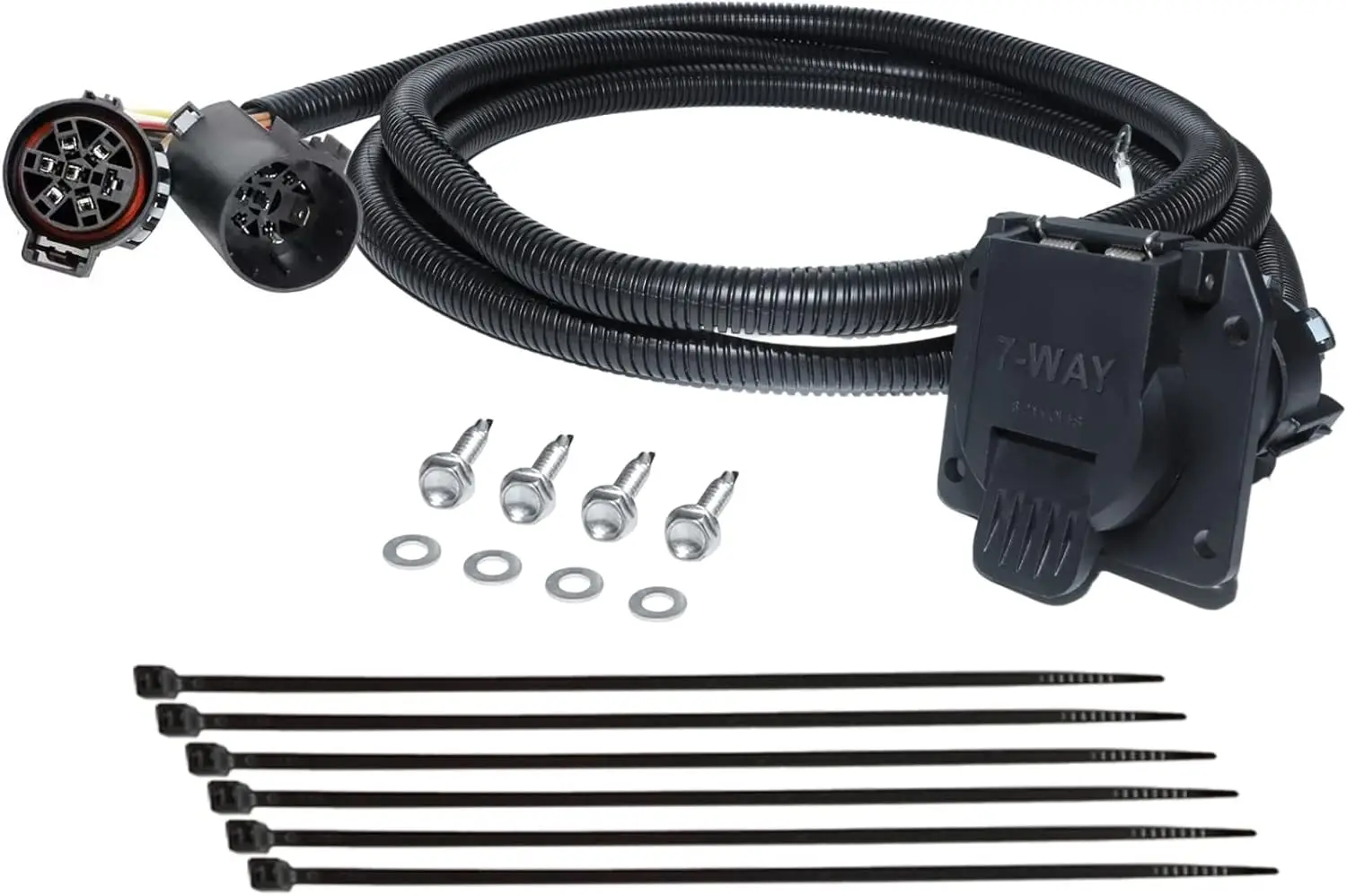 7-Pin Trailer Wiring Harness Extension, 7ft for Pickup Trucks and Trailers
7-Pin Trailer Wiring Harness Extension, 7ft for Pickup Trucks and Trailers