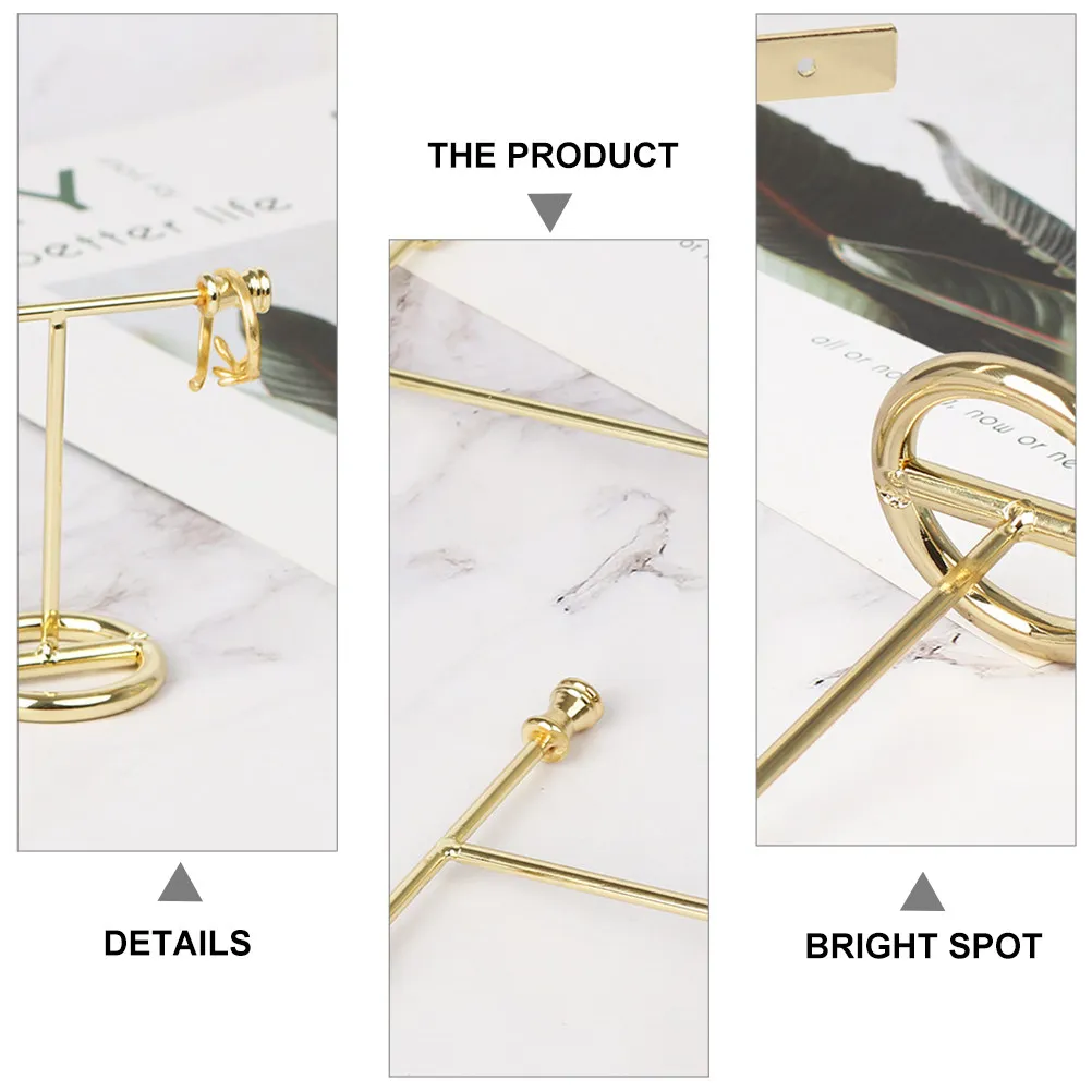 2Pcs Creative Jewelry Display Bracket T-Shape Earring Holder Strong Iron Construction Desktop Adornment for Fashionable Jewelry
2Pcs Creative Jewelry Display Bracket T-Shape Earring Holder Strong Iron Construction Desktop Adornment for Fashionable Jewelry