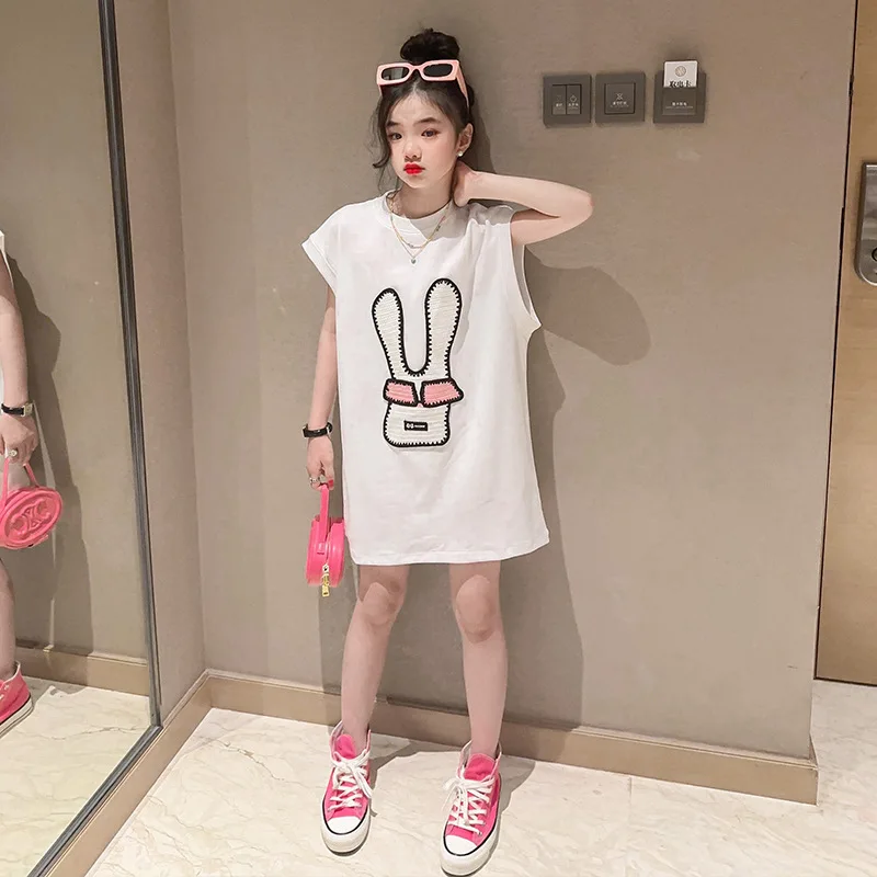 Girls' Internet Famous Dress New Mid To Large Thin Sleeveless Western-Style Vest Children's Summer T-Shirt Skirt
Girls' Internet Famous Dress New Mid To Large Thin Sleeveless Western-Style Vest Children's Summer T-Shirt Skirt