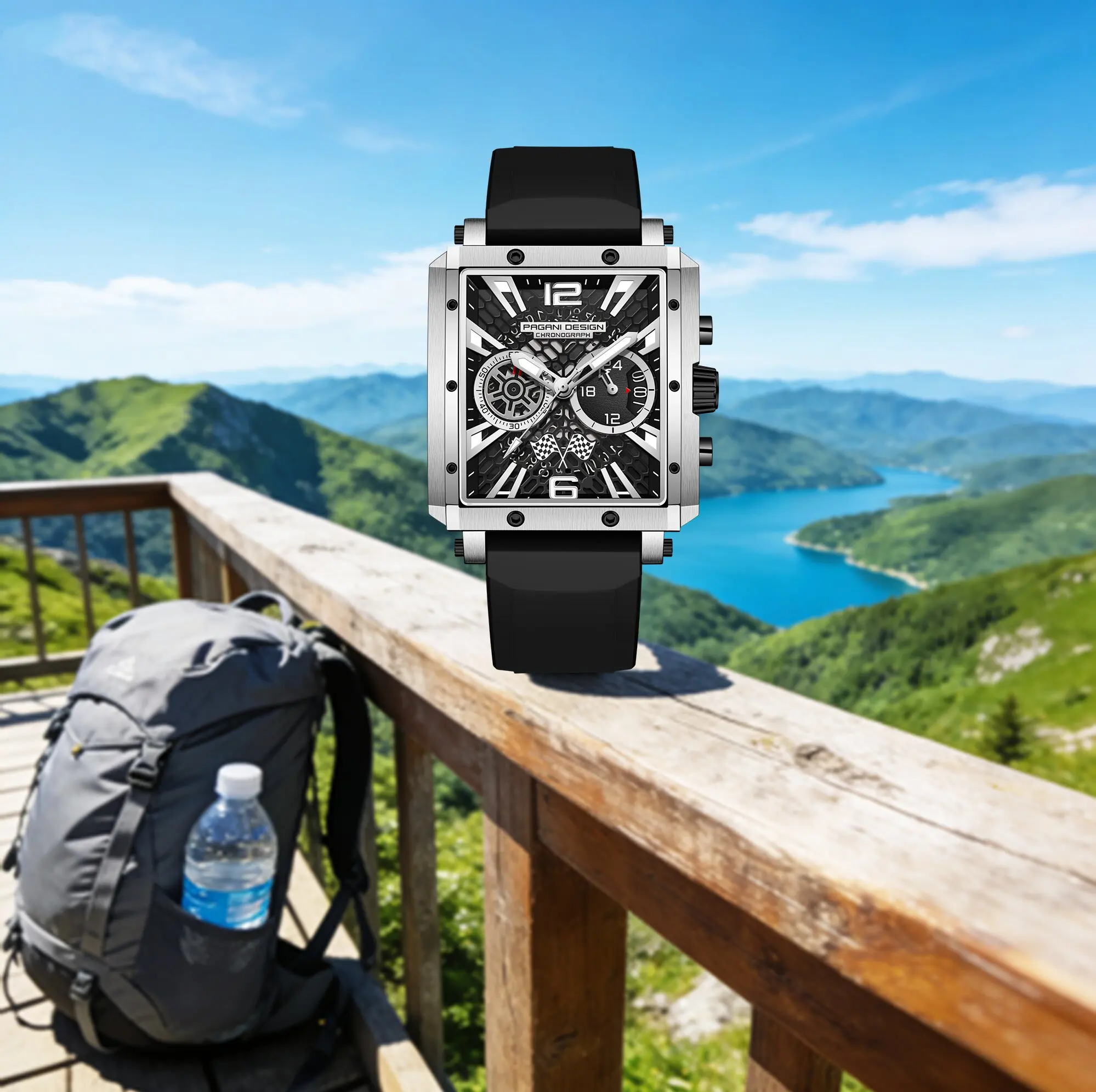 PAGANI DESIGN Quartz Watch Elite Men'S Business Single Product Silicone Strap Hollow Sapphire Lens Multifunctional Chronograph
PAGANI DESIGN Quartz Watch Elite Men'S Business Single Product Silicone Strap Hollow Sapphire Lens Multifunctional Chronograph