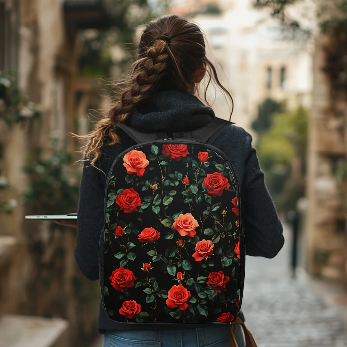 1 adult retro rose commuter backpack, spacious and lightweight, with secure zipper closure, wash and moisturize polyester
1 adult retro rose commuter backpack, spacious and lightweight, with secure zipper closure, wash and moisturize polyester