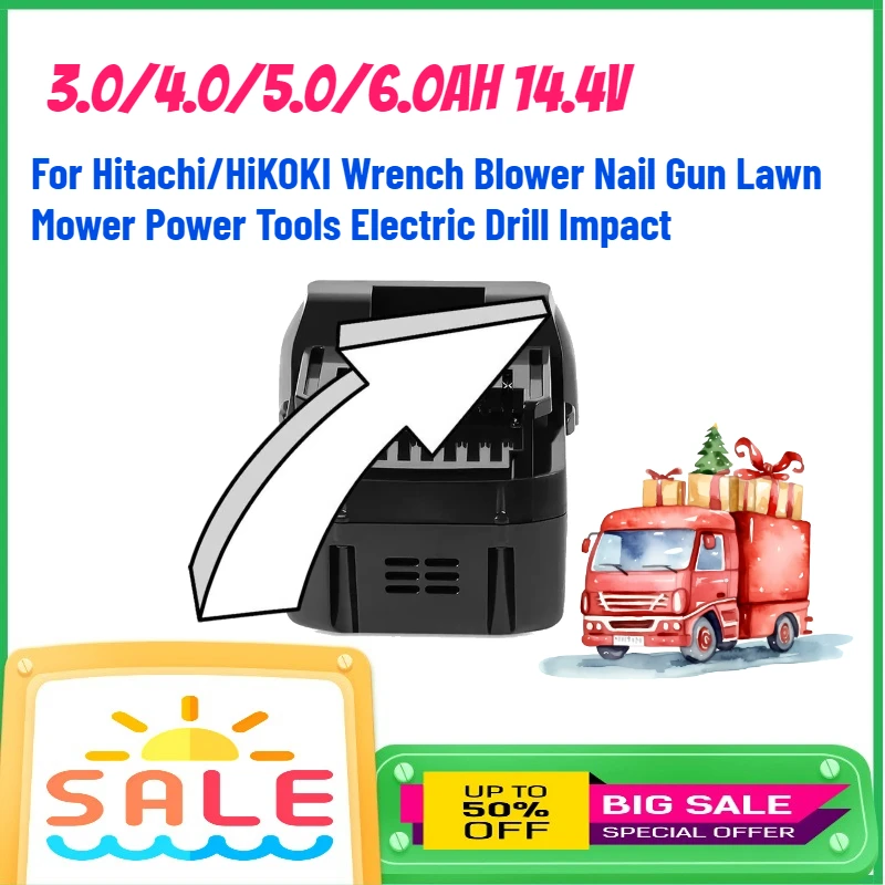 3.0/4.0/5.0/6.0AH 14.4V Li-ion Battery for Hitachi/HiKOKI Wrench Blower Nail Gun Lawn Mower Power Tools Electric Drill Impact
3.0/4.0/5.0/6.0AH 14.4V Li-ion Battery for Hitachi/HiKOKI Wrench Blower Nail Gun Lawn Mower Power Tools Electric Drill Impact