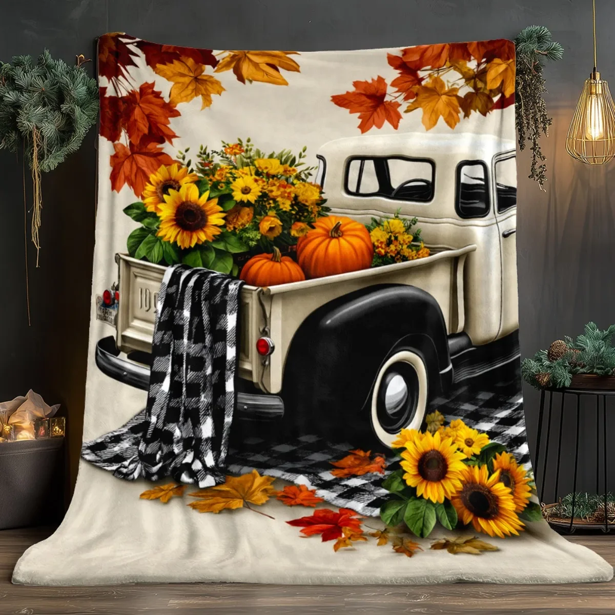 Vintage Truck Flannel Throw Blanket Soft Warm Heavyweight with Sunflowers Pumpkins Design for Cozy Comfort
Vintage Truck Flannel Throw Blanket Soft Warm Heavyweight with Sunflowers Pumpkins Design for Cozy Comfort