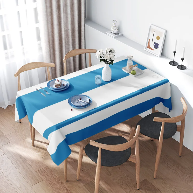 Blue White Striped Tablecloth - Polyester Plaid Dining Cover - Universal Decor for Living Room or Kitchen (160x240cm)
Blue White Striped Tablecloth - Polyester Plaid Dining Cover - Universal Decor for Living Room or Kitchen (160x240cm)