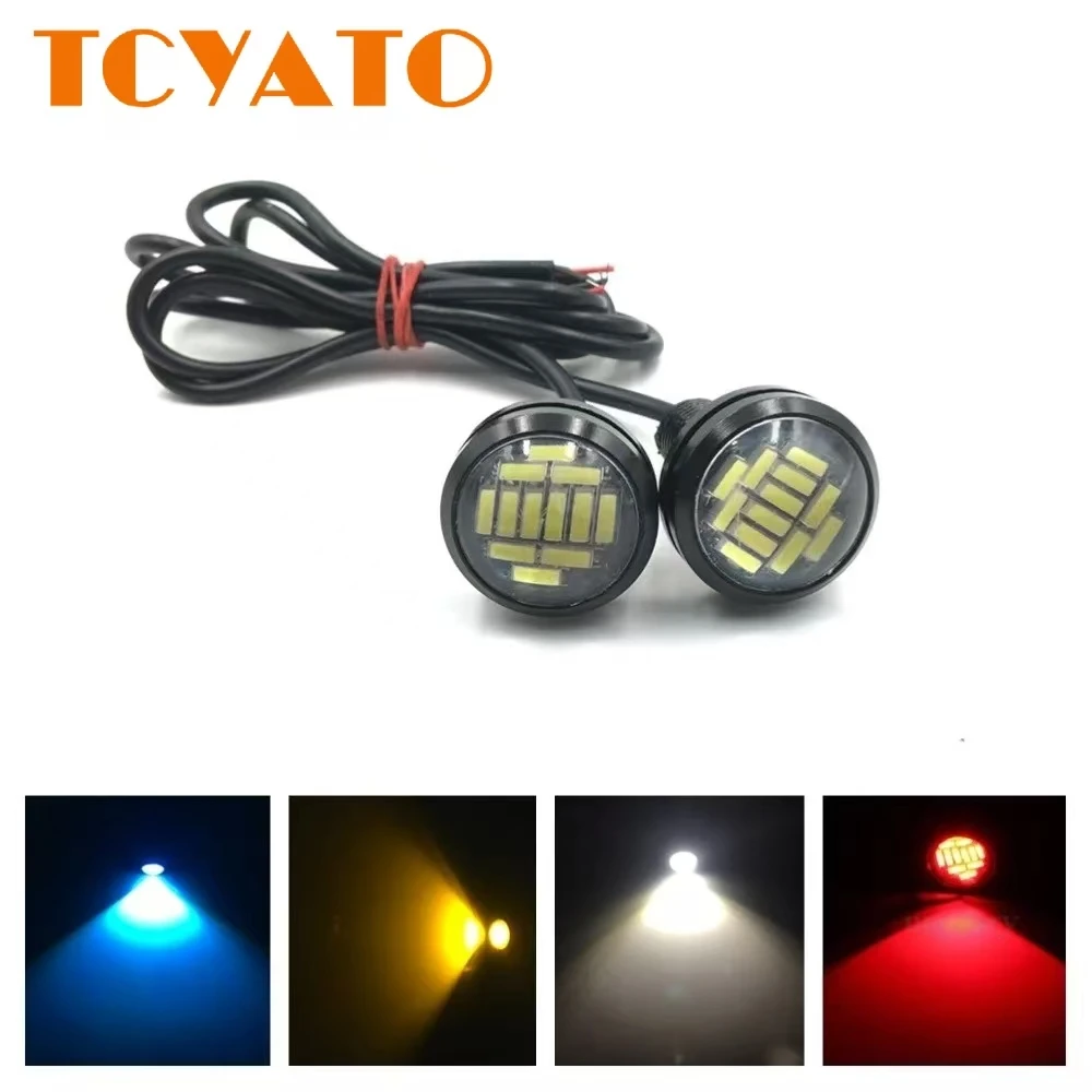 TCYATO Cross-border best-selling automotive LED light 4014 12SMD 23MM Eagle Eye light ultra-thin waterproof 23MM 12 light 
TCYATO Cross-border best-selling automotive LED light 4014 12SMD 23MM Eagle Eye light ultra-thin waterproof 23MM 12 light